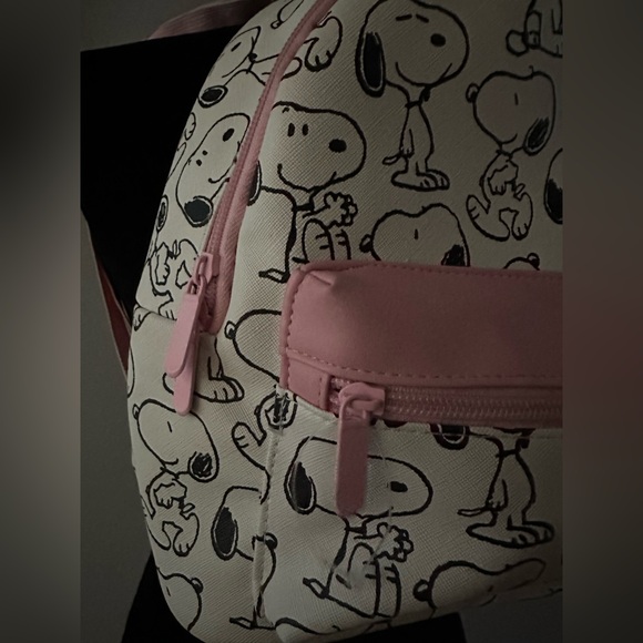 Snoopy Print Backpack with Pink Accents - Picture 4 of 7